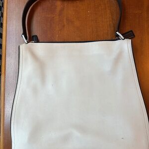 Coach VINTAGE Style #6143, WHITE with black trim and handle.